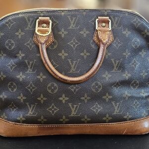 Louis Vuitton Monogram Brown Handbag Purse Satchel Bag Authenticated